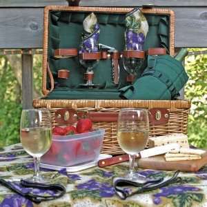  Wine & Cheese Suitcase Style Picnic Basket