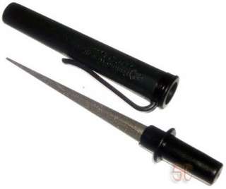 Knife Sharpener Pocket Diamond Dust Coated Rod for Serrated Knives 