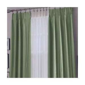  Supreme Satin Pinch Pleated Lined Drapery Pair Sage 45L 