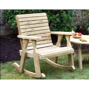  Treated Pine Rollback Rocking Chair Patio, Lawn & Garden