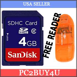 sandisk sd high capacity sdhc 4gb flash card general information