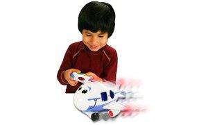   the Jet Shape Sorter Remote Control Airplane (Blue) Toys & Games