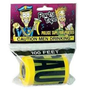  New   Party Tape CAUTION MEN DRINKING Case Pack 12 by 