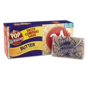 Pop Weaver Microwave Popcorn, Butter Flavor, 24 packs per Box  