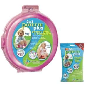   in 1 Potette Plus Portable Girls Potty Toilet Training Seat Set Baby
