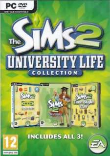 NEW THE SIMS 2 UNIVERSITY LIFE COLLECTION FOR PC SEALED NEW 