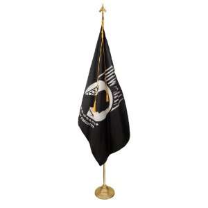  POW MIA Flag Set 4X6 Ft   9 Ft Gold Aluminum Pole w/ Army 