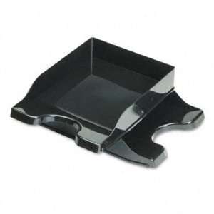   Trays   Two Tier, Polystyrene, Black(sold in packs of 3) Office