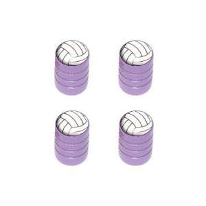  Volleyball   Sport Tire Rim Valve Stem Caps   Purple 