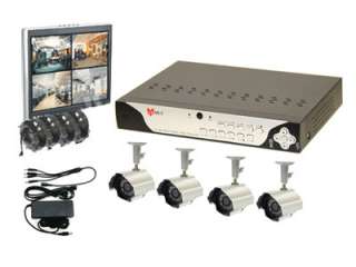 4CH DVR Security 4 In/Out Sony CCD Cameras Home System  
