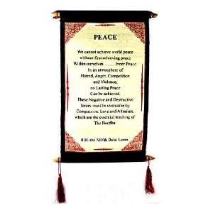  Dalai Lama Quotes ~ Cotton Canvas Scroll ~ Peace 