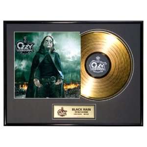    Ozzy Osbourne Black Rain framed gold record 