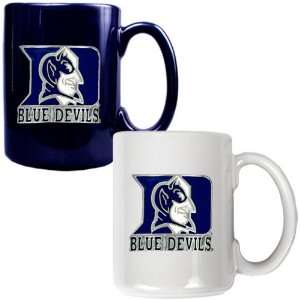  Duke 2 Piece Coffee Mug Set (Team Colors) Sports 
