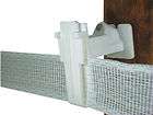 wood post 2 tape nail on insulator white electric fence