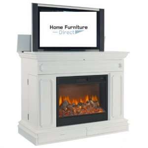  Remington White Fireplace TV Lift