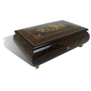 Incredible 50 Note Sorrento Music Box with Floral and Instrument Theme 