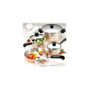  Revere 7 Piece Revere Copper Bottom Pot Set with 4 Piece 