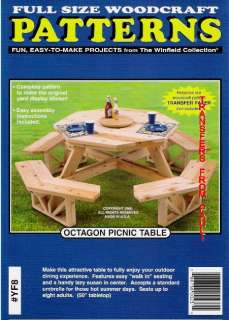Octagon Picnic Table Woodcraft Woodworking Plan  