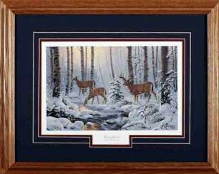 Derk Hansen Framed Deer print WINTER SUNRISE  