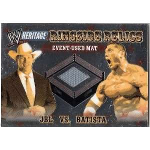 WWE JBL vs Batista 2006 Topps Chrome Heritage Ringside Relics Event 