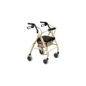  Rollator 4 Wheel with Pouch & Padded Seat Green Health 