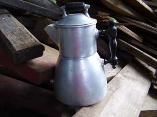   Vintage Wearever T.A.C.U. Co. Aluminum Wood Handled Tea Pot.  