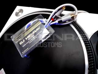 custom white Technics SL1200 mk2 with blue leds dj turntables  
