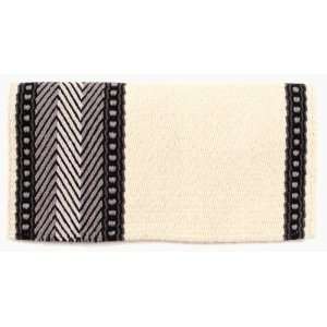  Mayatex Saddle Blanket   Bar 8   Cream/Charcoal/Black 
