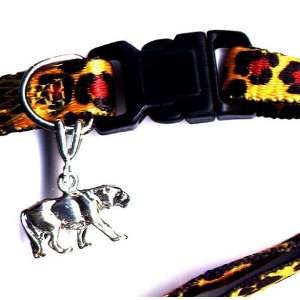  Cat Collar Leopard Print with Panther Charm Safety Style 