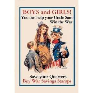  Vintage Art Uncle Sam   Boys and Girls   00139 9