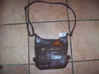   Tignanello Vintage Mix North South Crossbody Brown Purse Handbag $129