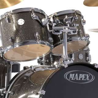 Mapex Horizon HX Grey Sparkle Complete Drum Set HX5255TCZ(QS)  