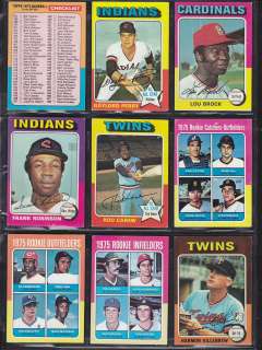 1975 Topps Baseball Complete set (660) In Sheets & Binder Brett 