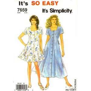  Simplicity 7659 Sewing Pattern Misses Square Neck Front 