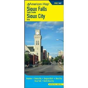  American Map 611542 Sioux Falls And Sioux City Street Map 