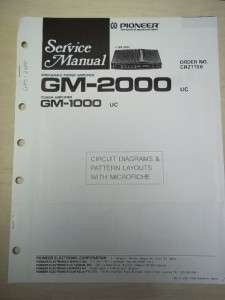 Pioneer Service Manual~GM 2000/1000~Original~Repair  