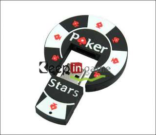 NEW 4GB POKER STARS USB 2.0 FLASH DRIVE CASINO CHIPS  