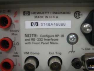 Hewlett Packard 34401A Multimeter  