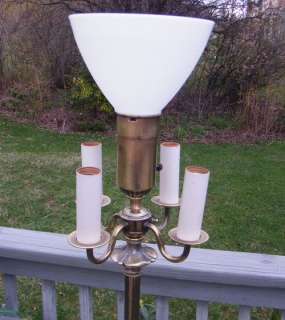 VINTAGE BRASS VICTORIAN CANDLESTICK LAMP FLOOR LIGHT  