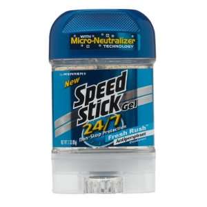 Speed Stick 24/7 Antiperspirant/Deodorant, Gel, Fresh Rush, 3 oz (85 g 