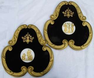 PAIR FRENCH NEOCLASSICAL MAIDEN Gilt Wall Hangings  