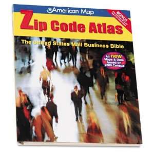 Full color county/town zip code map included.   Full page state maps 