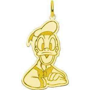    Gold Plated Sterling Silver Disney Donald Duck Charm Jewelry