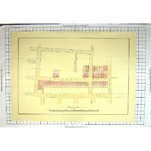 ANTIQUE MAP c1950 ENGLAND STREET PLAN HONEYWELL CHATHAM BROOMWOOD