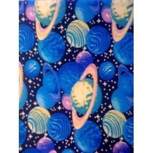 JUMBO Size Fabric Stretchable Book Cover Outer Space/ Planets Design