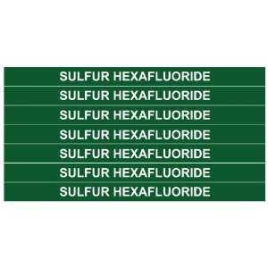 SULFUR HEXAFLUORIDE ____Gas Pipe Tubing Labels 