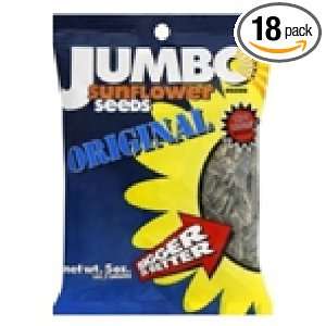 JUMBO SUNFLOWER SEEDS Sunflower Seeds, Original, 3 Ounce (Pack of 18 
