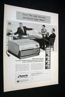 3M Thermo Fax Secretary copy maker machine 1957 Ad  