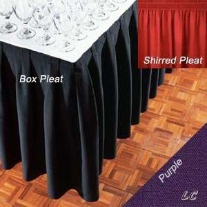   13 Feet Purple Wholesale Linen Table Skirts Signature