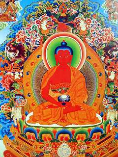 Amitabha Buddha Tibetan Thangka Poster for Dharma  
